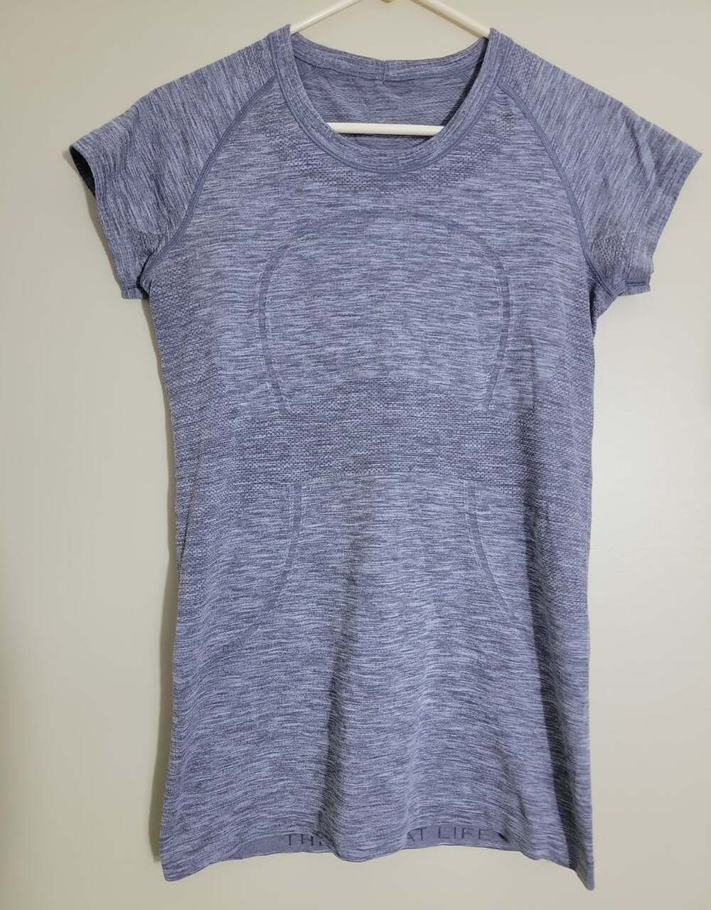 Lululemon Gray Shirt Sz 8 Swiftly Tech Short Sleeve Crew Seamless Workout Top